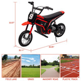 Garvee 24v Kids Electric Dirt Bike, 350w Electric Motorcycle for Boys & Girls with 3 Speed Levels Up to 14.3 MPH, Shock Absorbing Suspension, Off-Road Ride on Toy