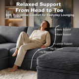 NABUMI 107'' Modular Sectional Sofa with Storage, L-Shaped Boneless Couch