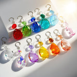 10pcs Yellow Bauhinia Crystal Suncatcher Chandelier Prisms Decor