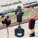 ENKAIYIXING Height Adjustable Freestanding Humanoid Punching Dummy, Silicone Boxing Punching Bag with Stable Large Fillable Base for Adults, Kickboxing MMA Home Gym Workout Training