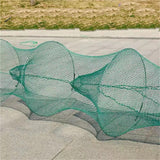 Width 10m Big Size Fishing Net Trap Iron Chain Sinker Deep Water Portable Fish Crab Crayfish Catcher Trap Fish Network(10m x 2m)
