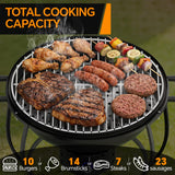 Portable Charcoal Grill with Fan-Assisted Airflow, 17-Inch Small Kettle BBQ Grill, Built-In Thermometer, Lift-Out Charcoal Tray for Camping, Tailgating, Patio, Backyard