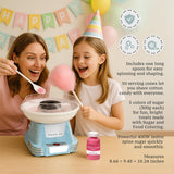 Studio 54 Retro Cotton Candy Machine with 5 Jars (11oz Each) Floss Sugar, 50 Paper Cones, Easy Cleanup Cotton Candy Maker, Durable Retro Design, Makes 20–30 Servings per Jar, BPA & Lead Free