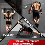 Yes4All Multifunctional Wall Mounted Pull Up Bar Chin Up Bar Dip Station for Home Gym Workout, Power Tower Set Training Equipment Fitness Supports 515 lbs Yes4All