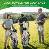 Batiyeer Golf Towels Bulk for Bags 16'' x 24'' Microfiber Waffle Pattern Golf Towels Trifold (Gray,30 Pcs)