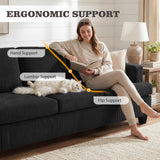 Apicizon 89" Modern Sofa Couch Set, Corduroy Couch 2 Piece Sofa Set for Living Room