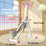 Stair Stepper for Home-Upgrade Vertical Climber Workout Machine for Full-Body Exercise Climber Fitness Equipment with Stable Frame Adjustable Handlebar-Pink