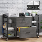 File Cabinet, Filing Cabinet fits Legal/Letter Size, 2 Drawer File Cabinets for Home Office with Lock