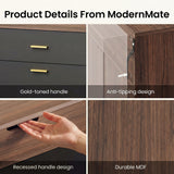 Home Office Storage Filing Cabinets w/ 2 Drawers & Adjustable Shelf, Hanging File Drawer Fits Letter, Legal, A4 for Living Room, Dining Room,