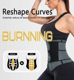 ANGOOL Neopren Waist Trainer For Women,Workout Plus Size Trimmer Belt Sauna Sweat Corset Cincher With Zipper M Gray-Dark