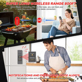 800FT Wireless Meat Thermometer Digital with 2 Upgraded Ultra-Thin Probe, Large Touchscreen, Kitchen Food Thermometer for Cooking Oven, Smoker, Rotisserie, BBQ