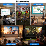120inch Outdoor Projector Screen with Stand: 16:9 4K HD Portable Projector Screen Outdoor Indoor - Front/Rear Movie Screen with Carry Bag, Sandbag - Projection Screen for Backyard, Camping, Theater