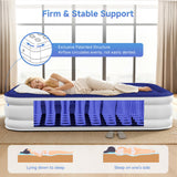 Sebor Air Mattress Queen with Built-in Pump 18", Comfortable Self-Inflating Air Mattress with High-Speed Pump, Durable Blow Up Mattress Queen with Storage Bag for Guests, Camping, Travel