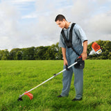 VEVOR String Trimmer, 25.2CC 2-Stroke, Gas Powered Weed Wacker, 16.9" Cordless Grass Trimmer, Multi-Functional Lawn Edger