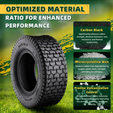 Wiltire 2 Pack 16x6.50-8 Lawn mower Tubeless Tire,16x6.5-8 Tire for Riding Mowers & Garden Tractors,Turf Tread,4 Ply