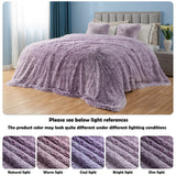 GONAAP Fuzzy Faux Fur Throw Blanket Frosty Purple Super Soft Cozy Plush Fuzzy Shaggy Blanket for Couch Sofa Bed (Frosty Purple, Throw(50"x60"))