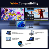 Docking Station Triple Displays Dual HDMI + VGA with Power Adapter,12 in 1 Surface Dock 2 for MS Surface Pro