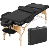 Massage Bed Wide Tattoo Table with Bolster & Carrying Bag Yaheetech
