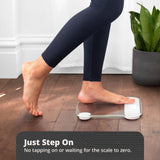 Greater Goods AccuCheck Digital Scale for Body Weight - Accurate Digital Bathroom Scale with High-Precision Sensors, Large Easy-to-Read Backlit Display, 400 lb Capacity, Auto Step-On (Clear)