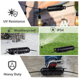NineLeaf 10*Extra Large Waterproof Electrical Box&40*Small Weatherproof Extension Cord Outlet Box-IP54 Weatherproof Outlet Cover, Protect Timer,Power Strip,Holiday Light-12.5 x 8.5 x 5 & 9 x2.6 x2.6
