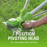 Greenworks 24V 13-Inch Brushless String Trimmer (Gen 2), 4.0Ah USB Battery and Charger Included