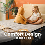 Dr. air Queen Air Mattress with Built-in Pump, 18" Raised Blow Up Mattress, 800 lbs Max Honeycomb Air Bed, 48Hr Leak-Proof Test, 3min Inflatable Mattress for Home, Guests, Camping, Colchones inflables