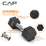CAP 280 LB, 550 LB, 1200 LB Dumbbell Set with Horizontal 2-3 Tier Rack