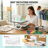obziy 15x15 Heat Press, Swivel Auto Heat Press Machine for T-Shirts