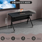 Conference Table, Round | Rectangular Training Table, Mobile Modular Meeting Room Table with Locking Wheels