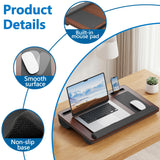 VUMBRX Lap Desk with Cushion, Fits 17in Laptop Tray Wrist Rest Mouse Pad