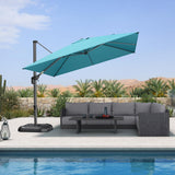 PURPLE LEAF Patio Umbrella Outdoor 10' x 10' Easy Assembly Turquoise