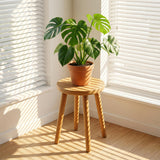 Plant support Round solid wood step stool garden stool Wooden Stoo
