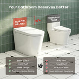 HOROW HR-N30 Non-Electric Bidet Toilet with Battery Auto Flush
