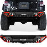 OEDRO Rear Bumper Fits for 07-18 Jeep Wrangler JK JKU 4/2 Doors