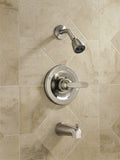 Delta Faucet Foundations Chrome Shower Faucet Set with 2-Spray Chrome Shower Head, Tub and Shower Trim Kit, Shower Faucet Sets Complete, Chrome BT1341 (Valve Not Included)