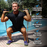 Bodylastics Pro Series Resistance Band Set - Resistance Bands, Handles, Ankle Straps, Door Anchor, Carry Bag Heavy-Duty Exercise Bands Clips and Snap Reduction Tech (3-560 Lbs Set Camo)