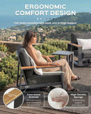 Vexwalx Aluminum Luxury Outdoor Swivel Patio Chairs with Table Set