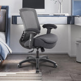 WITTLONG 400lbs Ergonomic Office Chair with Double Seat Cushion and Soft Armrests for Executive Computer Desk with Built-in Lumbar Support (Black)
