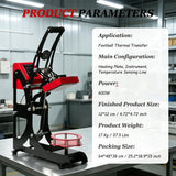 Ball Heat Press Printing Machine,600W Adjustable Temp & Time