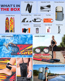 NACATIN Inflatable Stand Up Paddle Board - Premium SUP Board with Dog Ramp Kit,Complete SUP Set Paddle Boards for Adults with Single/Double Paddle, Backpack, Suitable for Paddle Boarding with Dog