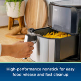 Oster DiamondForce Nonstick XL 5 Quart Digital Air Fryer, 8 Functions with Digital Touchscreen Stainless Steel Oster