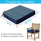 Outdoor Chair Cushions Set of 2, 18.5"x16"x3" Waterproof Outdoor Seat Cushions for Patio Furniture