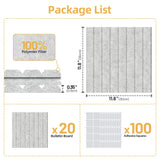Large Cork Board for Walls 20 Pack Bulletin Board with 100 Adhesive Tabs