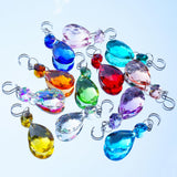 10pcs Yellow Bauhinia Crystal Suncatcher Chandelier Prisms Decor