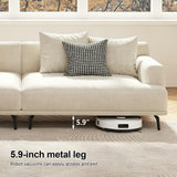 NessCarsti 110" Modern Living Room Sofa Couch with Soft Cotton-Linen Fabric