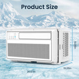 ZAFRO 12000BTU Window Air Conditioners Cool up to 550 Sq. Ft,2 Cooling & Fan Speeds,Ultra-Quiet, Remote Control, White[2025New]