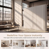Portable Folding Room Dividers - Versatile Privacy Screens for Dorms, Offices, Studios & Events - Quick Setup, Easy Storage - Stylish White Design