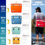 Engel UC30 30qt Leak-Proof, Air Tight, Drybox Cooler and Hard Shell Lunchbox for Men and Women in Fighting Lady Yellow