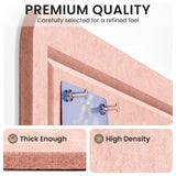 Large Bulletin Board, 48 X 35 Inches Felt Cork Board with 40 Pushpins, Foldable Felt Notice Pin Board Photo Display Board with Self-Adhesive Tape for Office Home School (Pink, 48x35 inch)