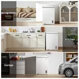 Midea MERC04C4BAWW Chest Freezer, 3.5 Cubic Feet Freezer With Removable Basket, Interior LED Light, Adjustable Temperature, For Kitchen Apartment Office, White
